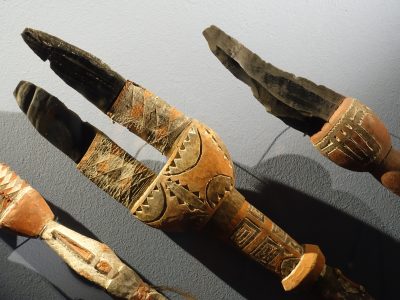 Spears with obsidian blades